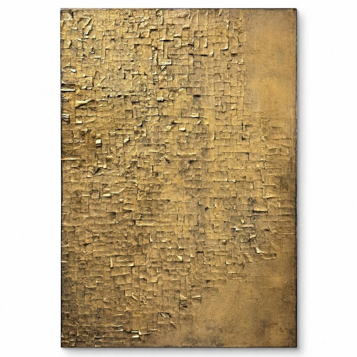 Orig. Price $1000 - Gilded Mosaic Textured Mixed Media Canvas Art
