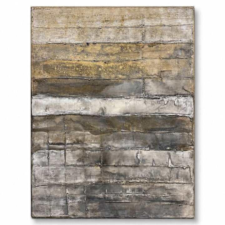 Orig. Price $1000 - Gilded Layers – Contemporary Mixed Media Canvas