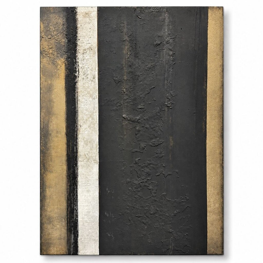 Orig. Price $550 - Urban Contrast Textured Abstract Canvas Art