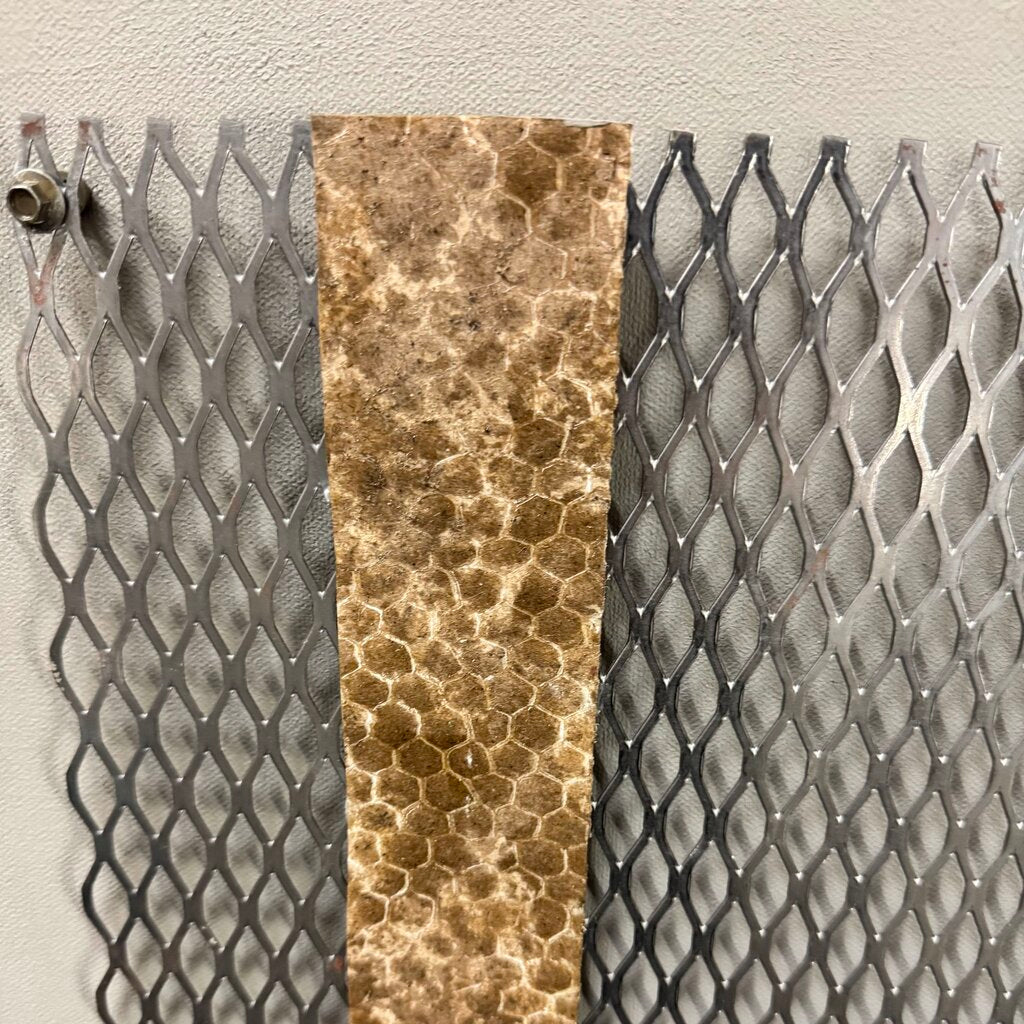 Orig. Price $350 - Metal Mesh & Hammered Gold Mixed Media Wall Art