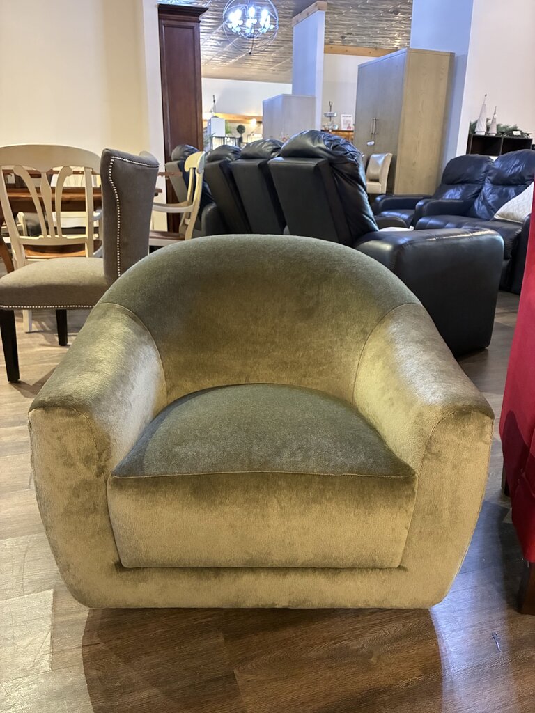 Orig. Price $4,075 - Mohair Oliver Swivel Chair