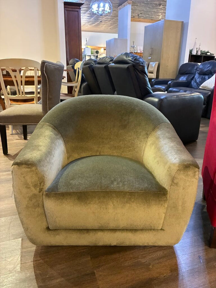 Orig. Price $4,075 - Mohair Oliver Swivel Chair