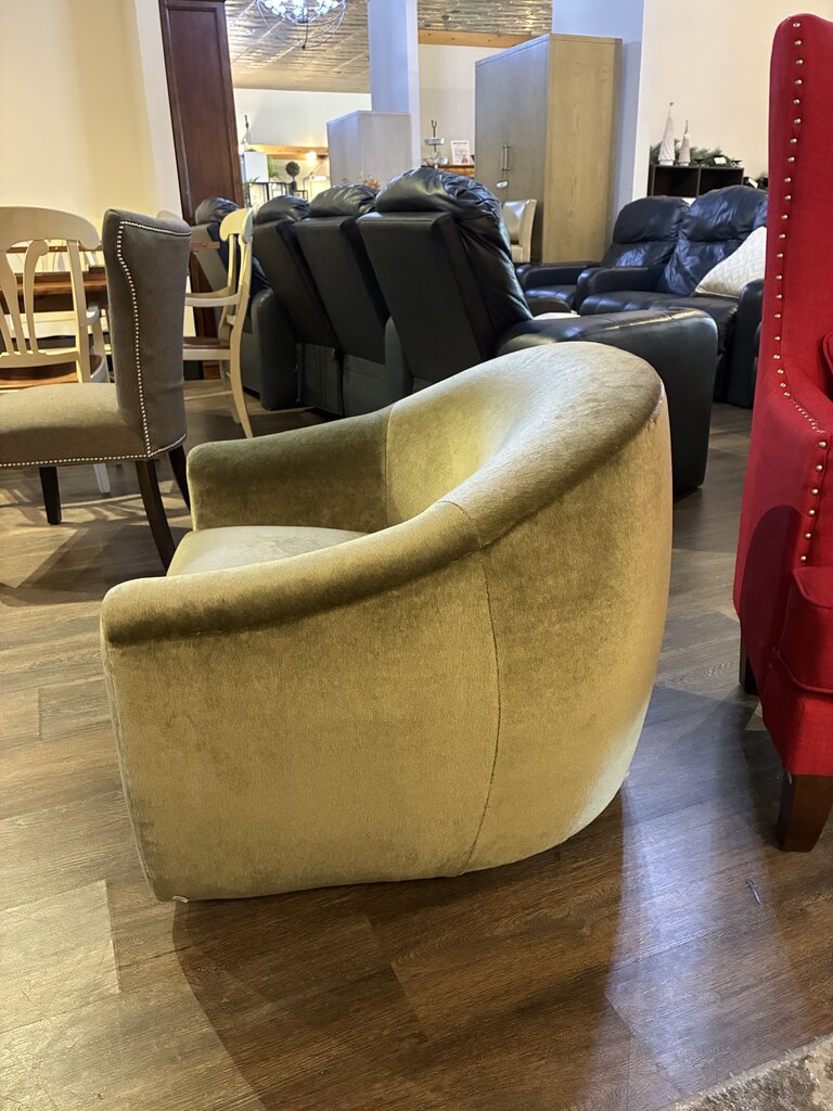 Orig. Price $4,075 - Mohair Oliver Swivel Chair