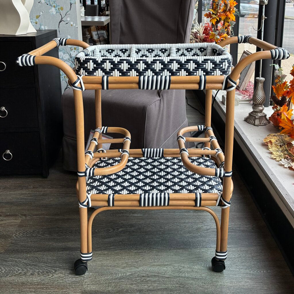Orig. Price $1,169 - Selena Rattan Serving Cart