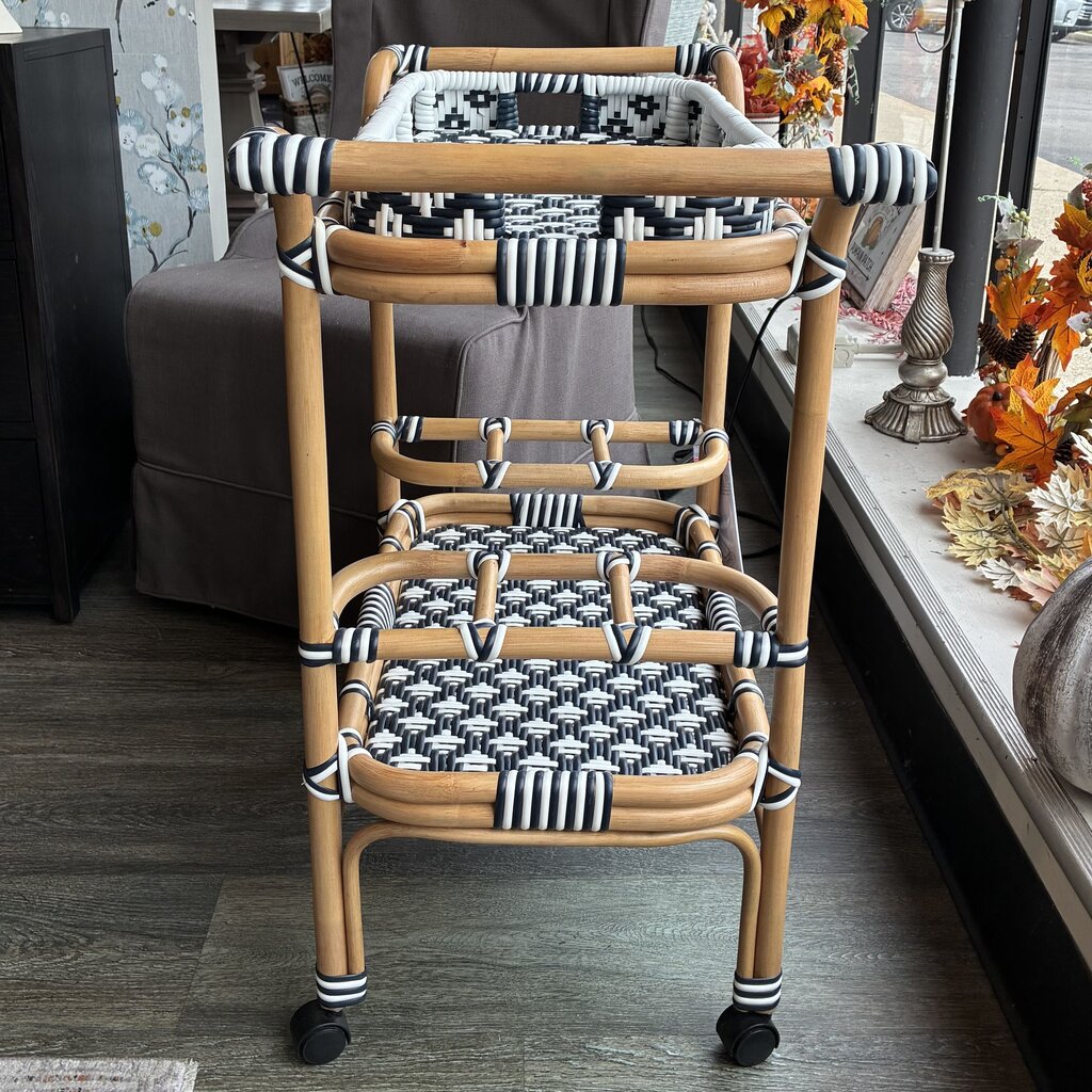 Orig. Price $1,169 - Selena Rattan Serving Cart