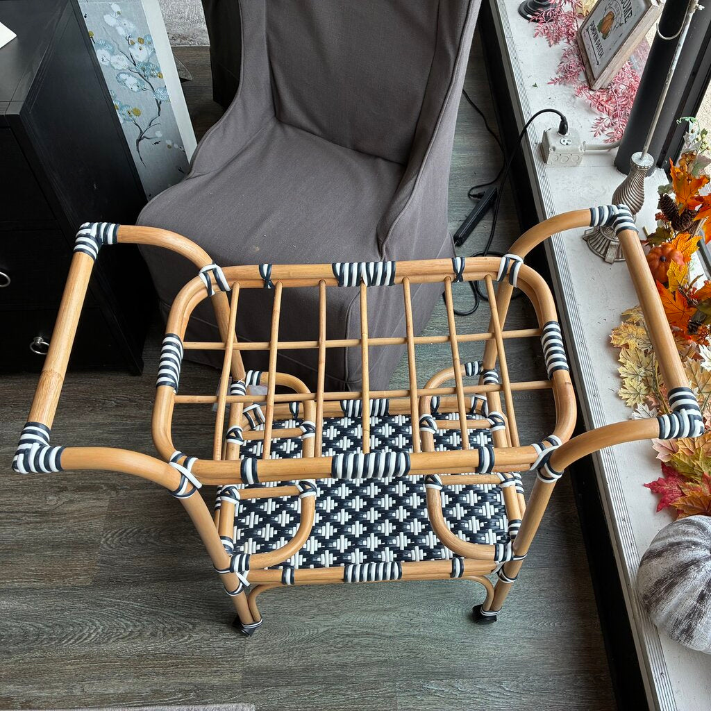 Orig. Price $1,169 - Selena Rattan Serving Cart