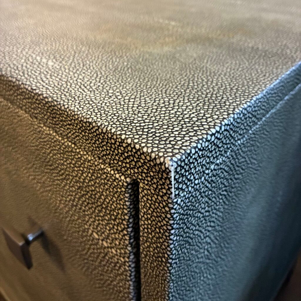 Orig. Price $1,822 - Shagreen Embossed Low Dresser