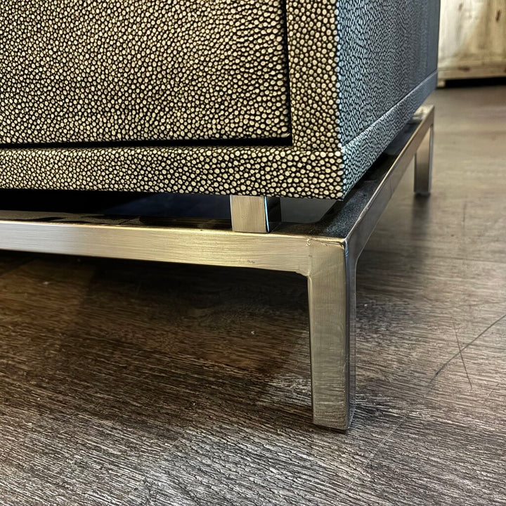 Orig. Price $1,822 - Shagreen Embossed Low Dresser
