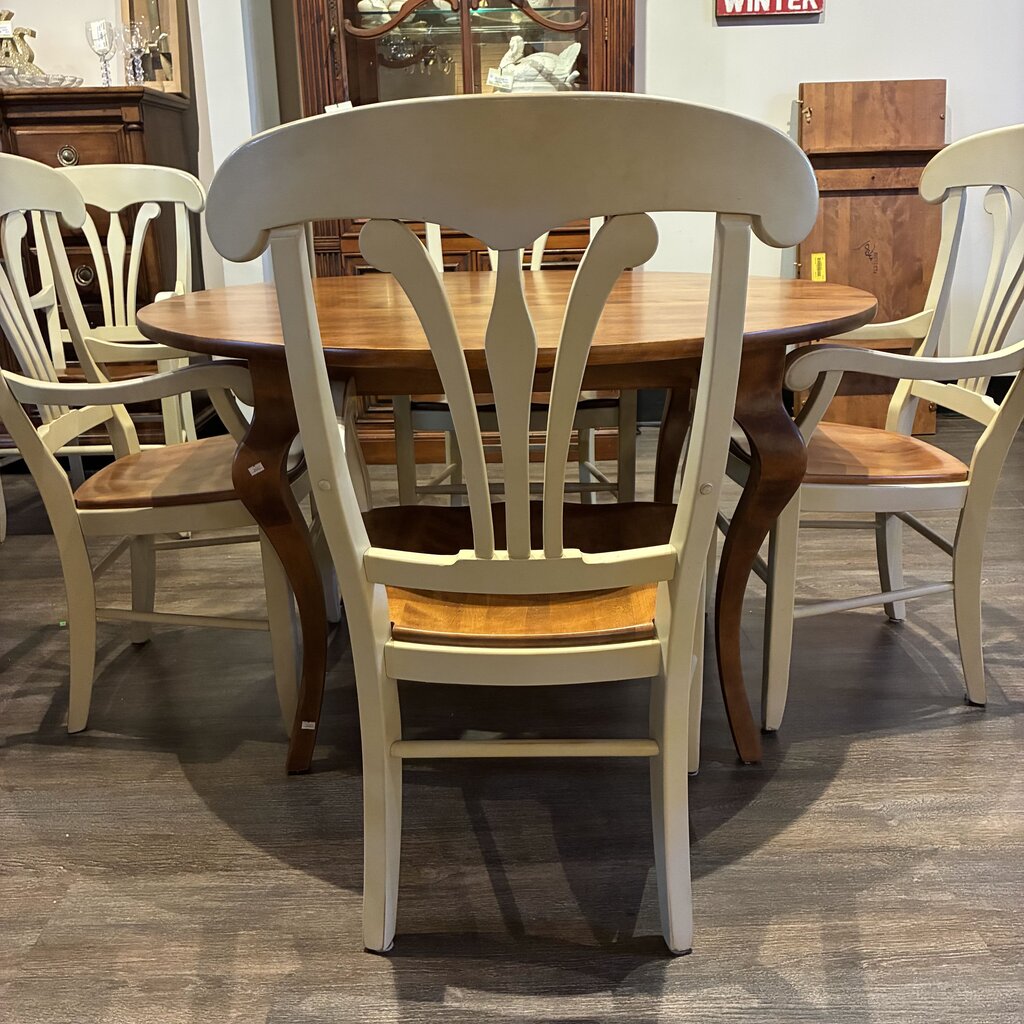 Orig. Price $8,200 - Country Manor Dining Table w/ 6 Chairs & 2 Leaves - Acosta's Home