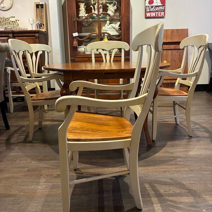 Orig. Price $8,200 - Country Manor Dining Table w/ 6 Chairs & 2 Leaves - Acosta's Home