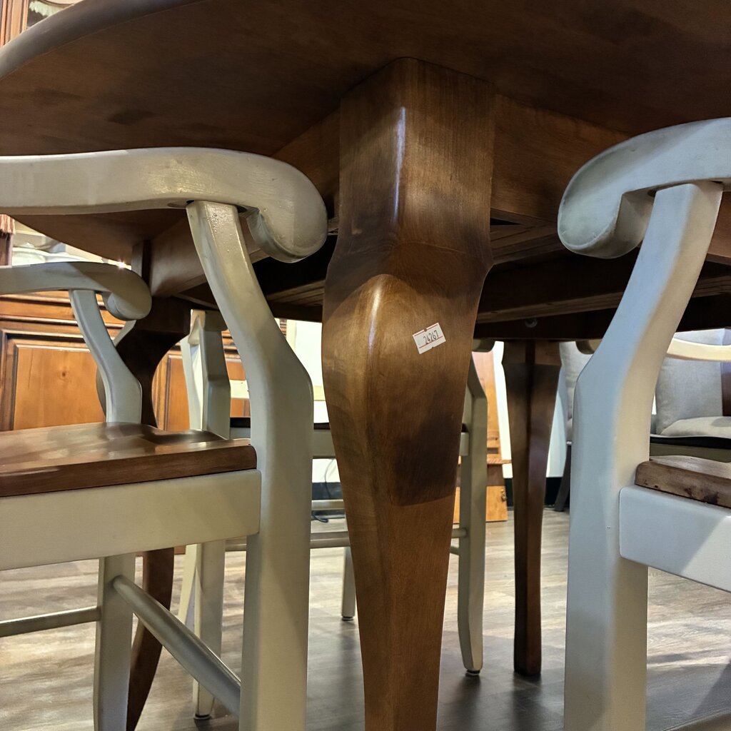 Orig. Price $8,200 - Country Manor Dining Table w/ 6 Chairs & 2 Leaves - Acosta's Home