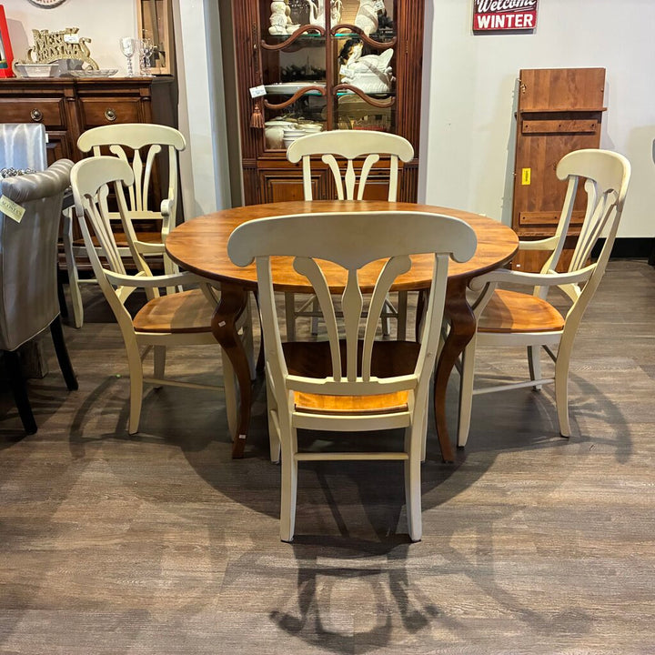 Orig. Price $8,200 - Country Manor Dining Table w/ 6 Chairs & 2 Leaves - Acosta's Home