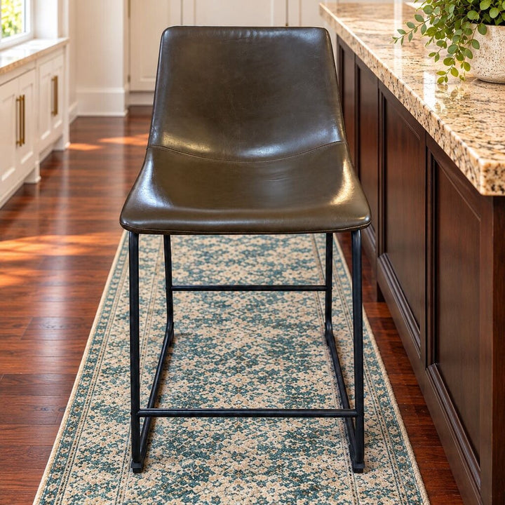 Vegan Leather Counter Height Stool - Acosta's Home