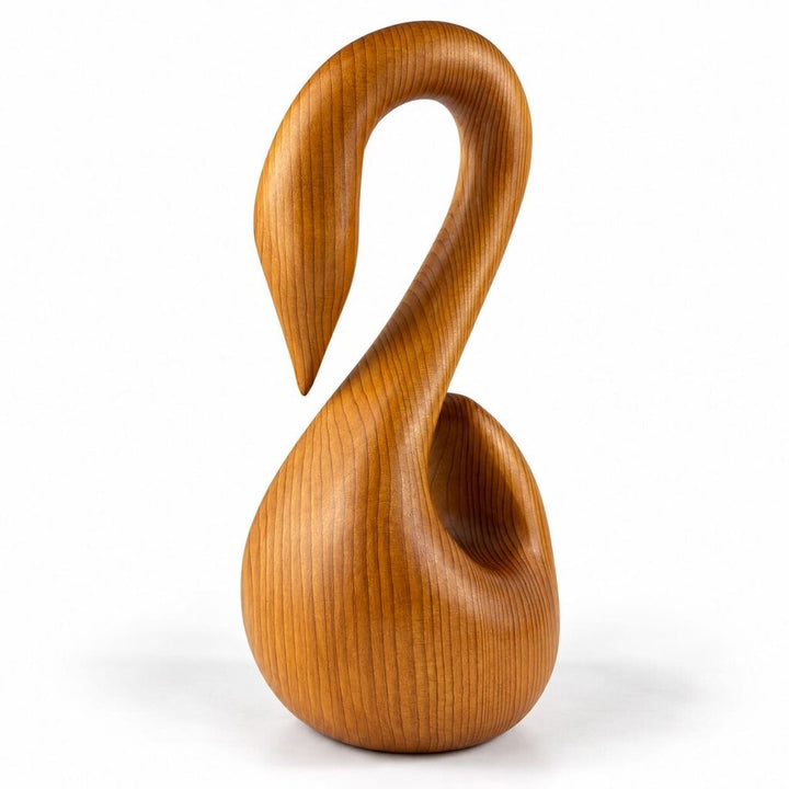 "Look Within" Swan Wood Sculpture