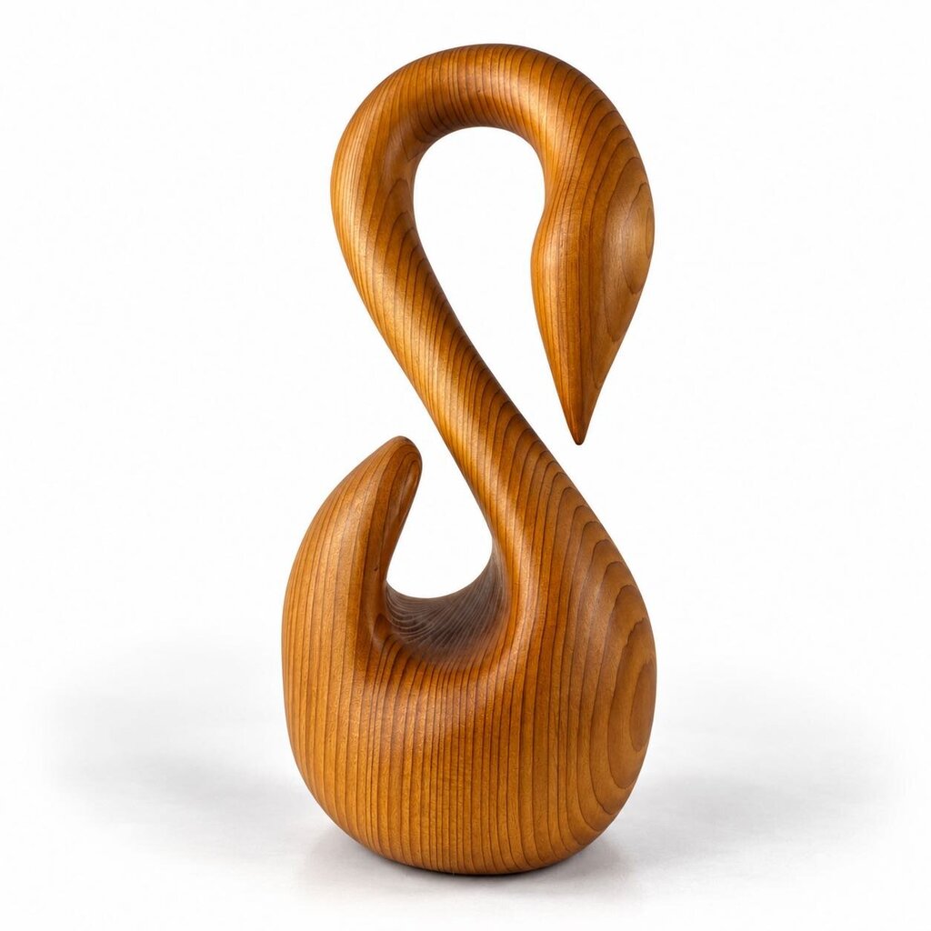"Look Within" Swan Wood Sculpture