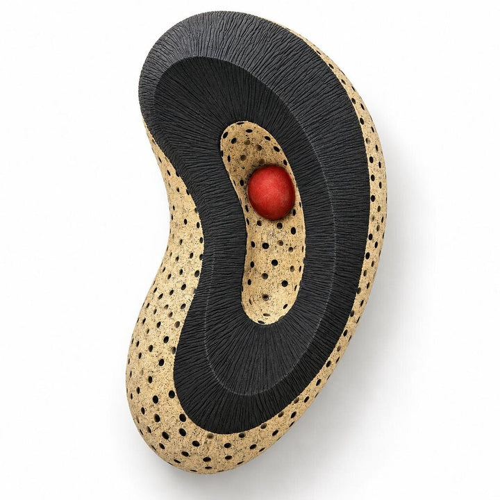Polka Dot Artisan Pottery Sculpture