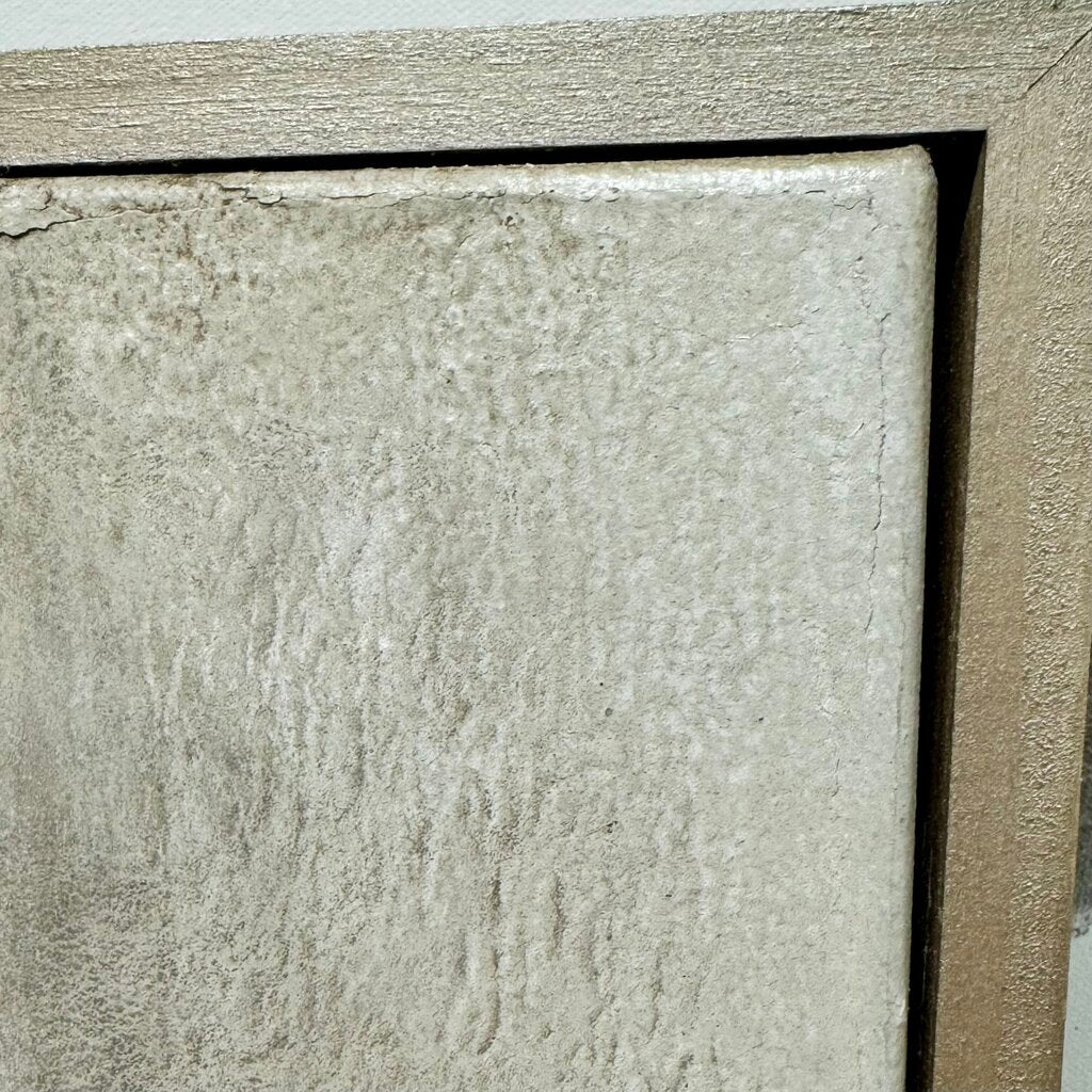 Orig. Price $1800 - Champagne Layers Framed Canvas