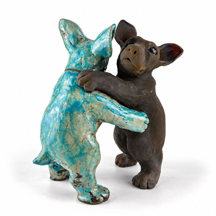 Colima-Style Handcrafted Dancing Dog Figurine