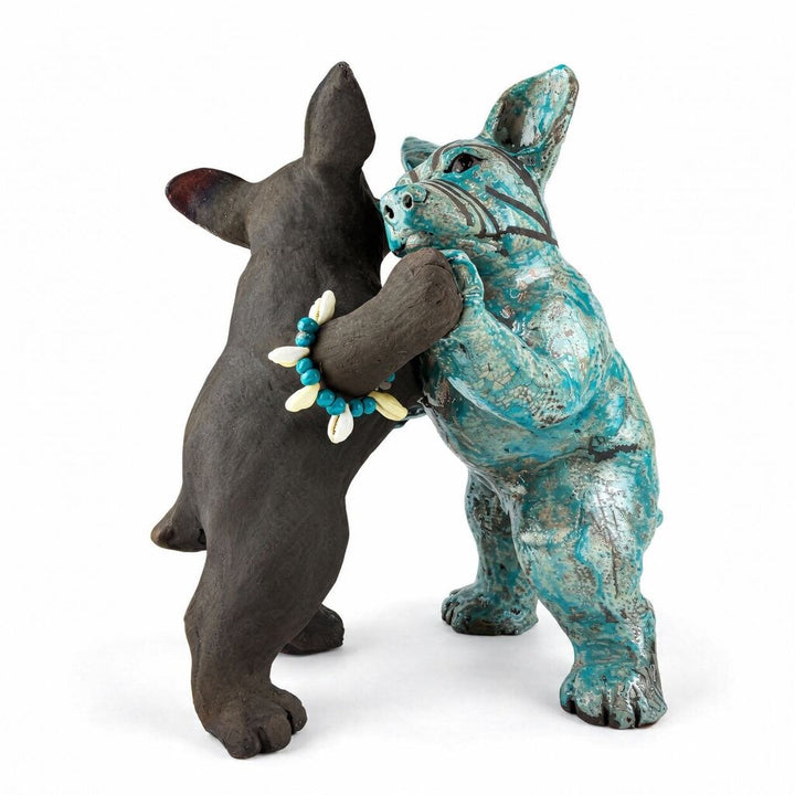 Colima-Style Handcrafted Dancing Dog Figurine
