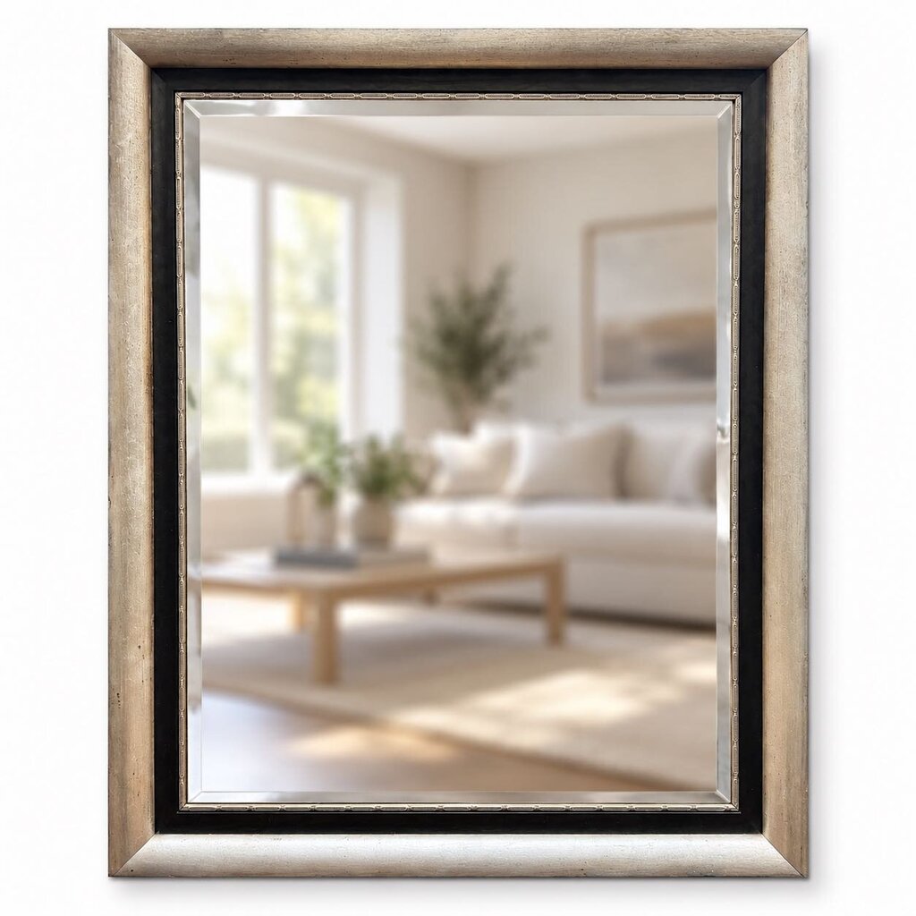 Double Frame Beveled Mirror