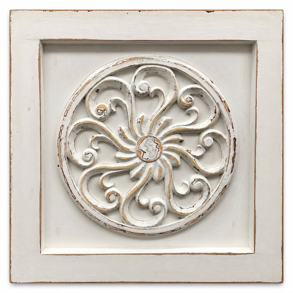 Intentionally Distressed Medallion Wall Hanging