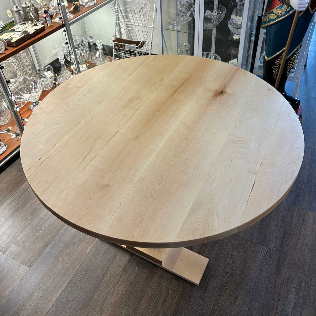 Round Solid Maple Foyer Table - Acosta's Home