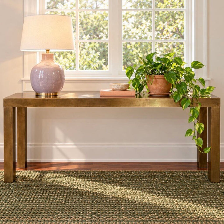 Orig. Price $3,000 - Baker-style Metal Console Table - Acosta's Home