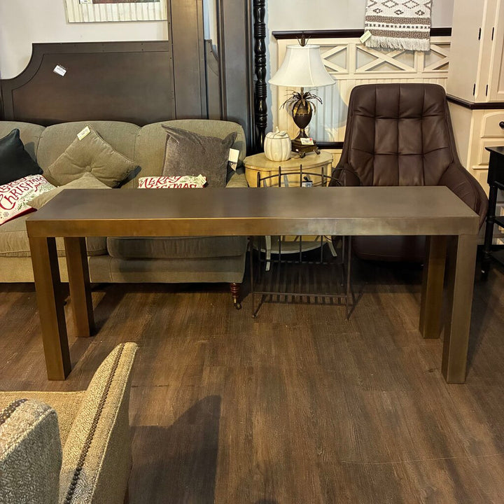 Orig. Price $3,000 - Baker-style Metal Console Table - Acosta's Home