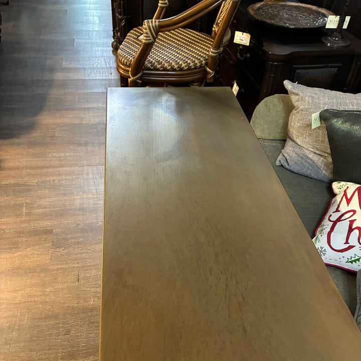 Orig. Price $3,000 - Baker-style Metal Console Table - Acosta's Home