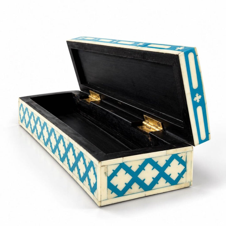 Orig. Price $341 - Amanda Storage Box w/ Bone Inlay - Acosta's Home