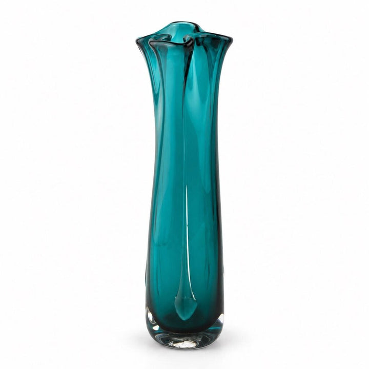MCM Art Glass Ruffle Edge Vase - Acosta's Home