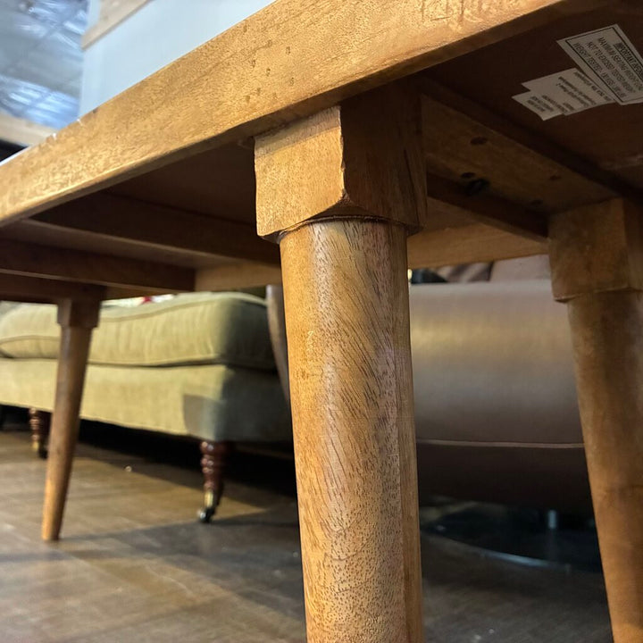 Solid Wood Geometric Bench - Acosta's Home