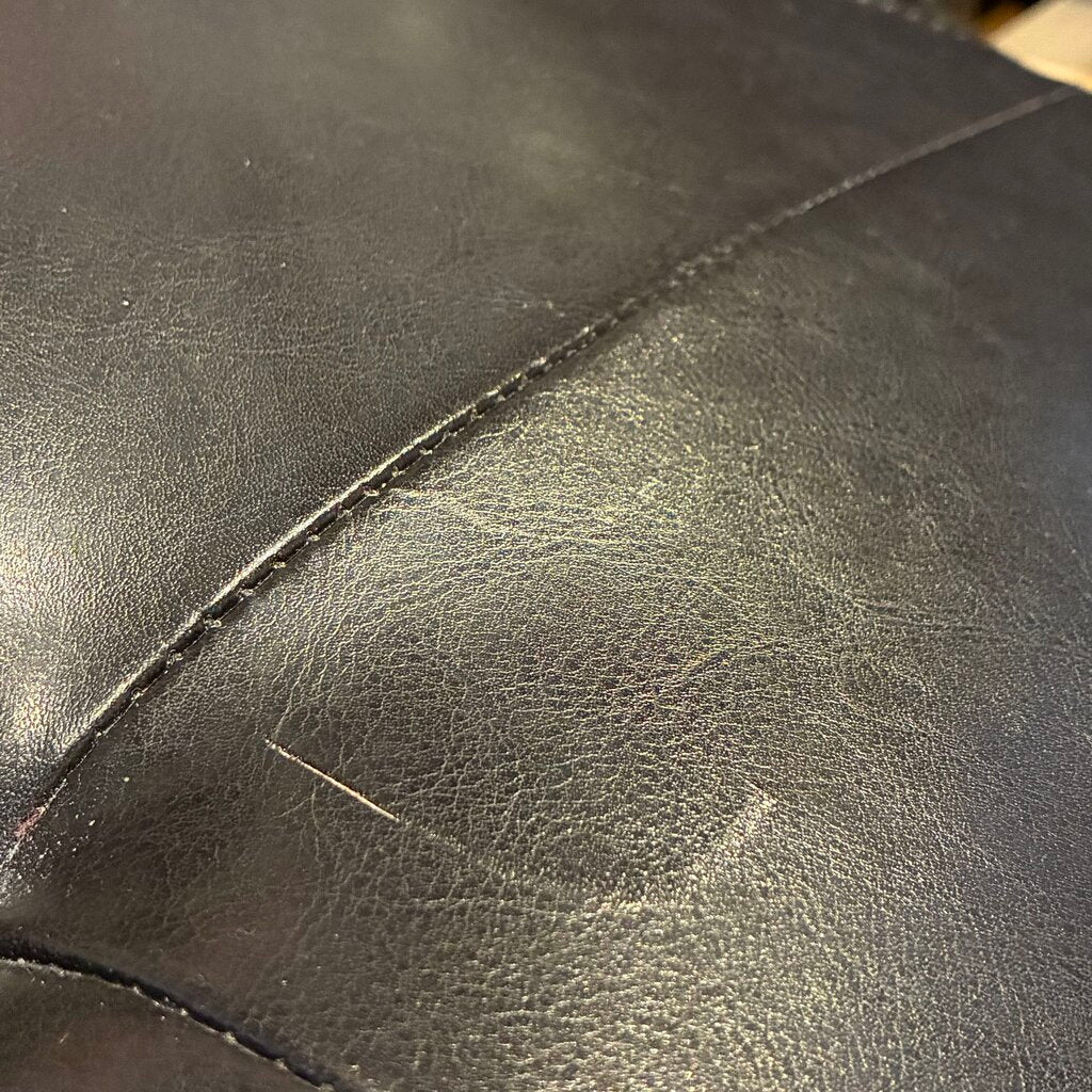 Quilted Vegan Leather Ottoman w/ Storage - Acosta's Home
