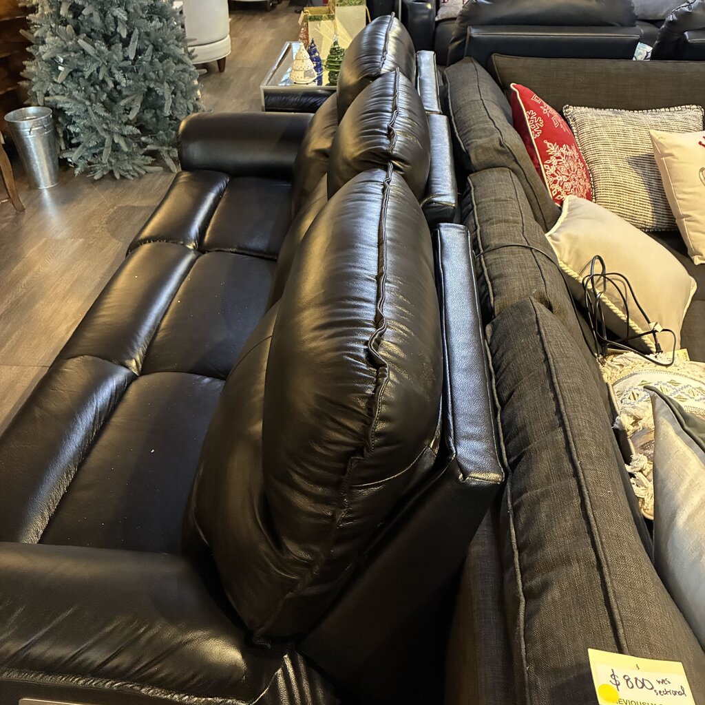 Orig. Price $6,649 - Jay Powered Reclining Leather Sofa w/ Remote - Acosta's Home