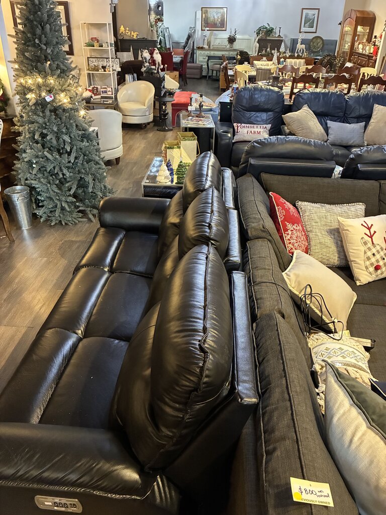 Orig. Price $6,649 - Jay Powered Reclining Leather Sofa w/ Remote - Acosta's Home