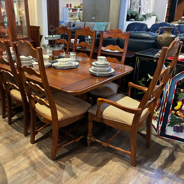 Dining Table w/ 8 Chairs & Buffet w/ Hutch - Acosta's Home