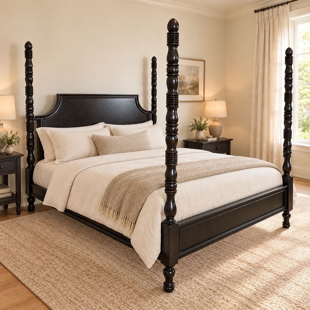 Orig. Price $4000 - Portobello Home Byron Poster Bed - Acosta's Home