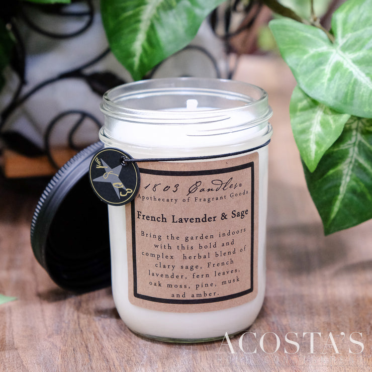 1803 Jar Candle - French Lavender & Sage - Acosta's Home