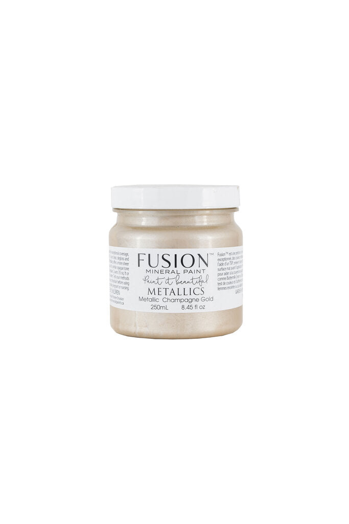 Fusion Mineral Paint - METALLIC Champagne Gold (Half Pint) 8.45oz - Acosta's Home