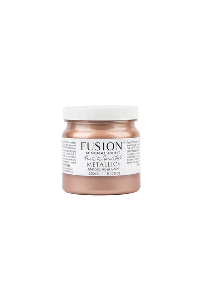 Fusion Mineral Paint - METALLIC Rose Gold (Half Pint) 8.45oz - Acosta's Home