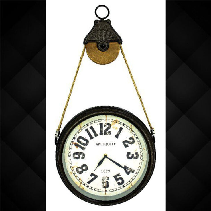 Hanging Pulley Clock - Acosta's Home