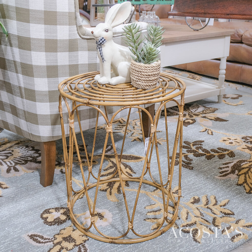 Metal Bamboo Accent Table - Acosta's Home
