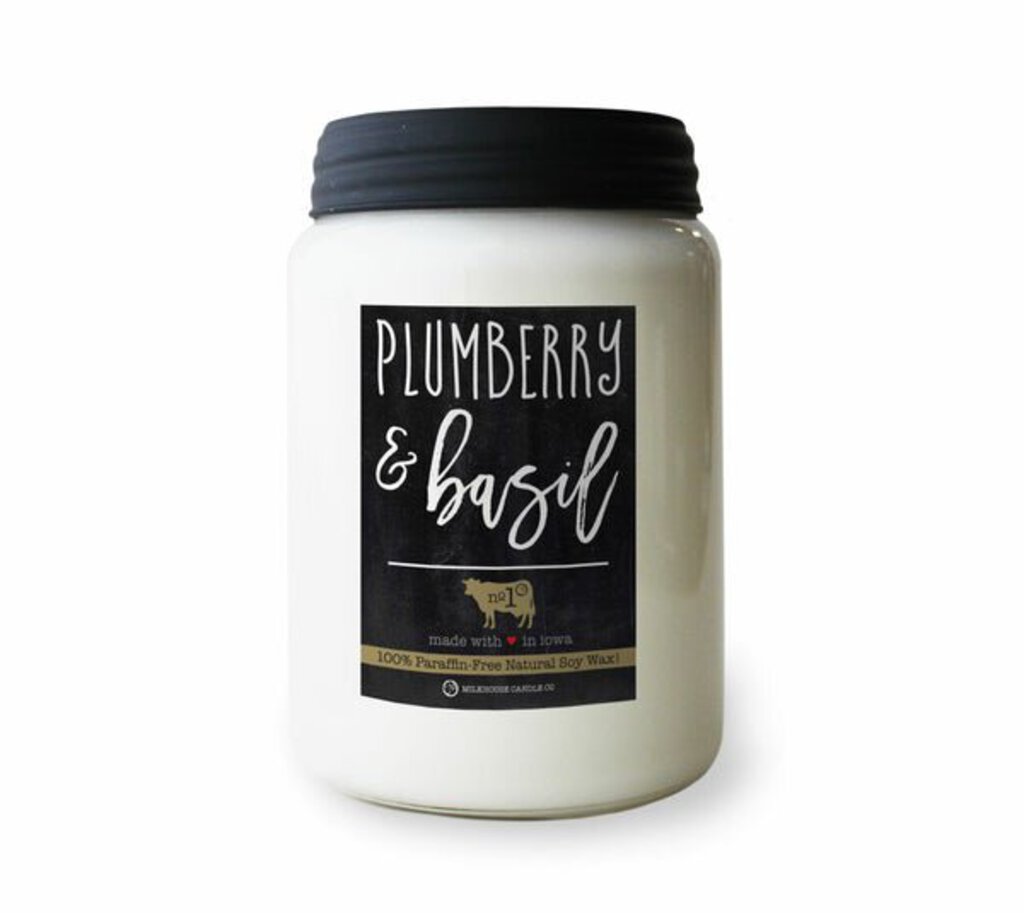 Milkhouse Farmhouse Jar Candle - Plumberry & Basil
