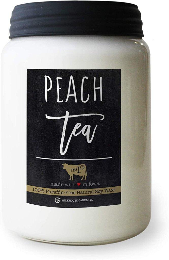Milkhouse Mason Jar Candle - Peach Tea