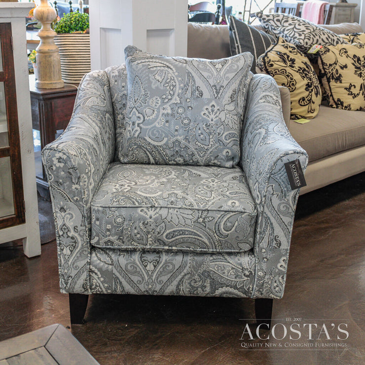 (BRAND NEW) Paisley Accent Chair in Performance Fabric