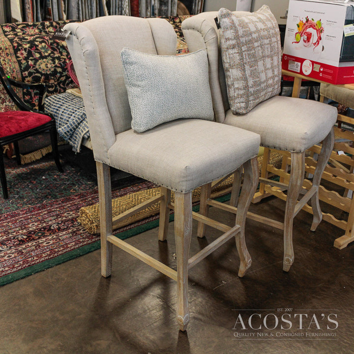 (BRAND NEW) Original Price $650 - Upholstered Barstool with Wing Back