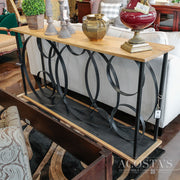 (BRAND NEW) Iron & Wood Ring Console