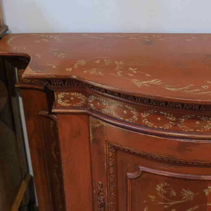 Venetian Painted Demillune Cabinet - Plaza Collection