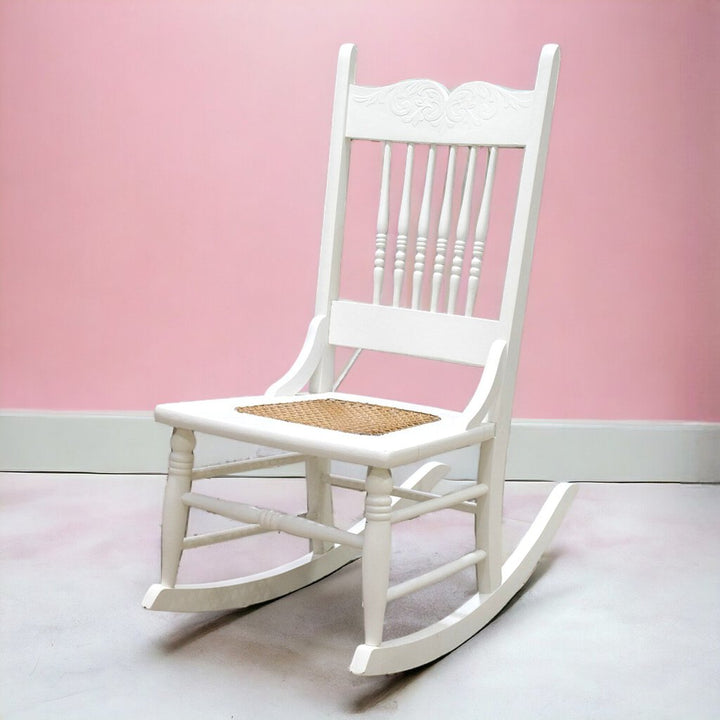 Child Size Cane Seat Rocking Chair