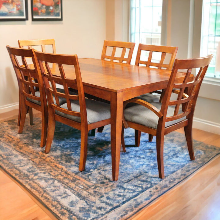 Dining Set w/ 6 Chairs & 2 Leaves